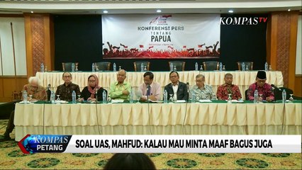 Soal UAS, Mahfud MD: Kalau Mau Minta Maaf Bagus Juga