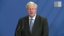 Boris Johnson tells press conference after Angela Merkel meeting 'backstop must be removed'