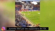 Juninho fêté par les supporters de l'OL - Le Clermont Foot est le leader de la ligue 2