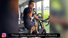 Thiago Silva souhaite l'anniv d'Herrera - Soir de Coupe d'Europe à Strasbourg