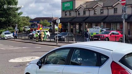 Armed police in Scotland surround man armed with a knife at a Falkirk train station