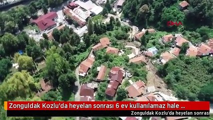 Zonguldak Kozlu'da heyelan sonrası 6 ev kullanılamaz hale geldi-2