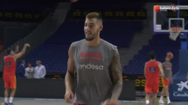 Último entrenamiento de España antes de partir a China