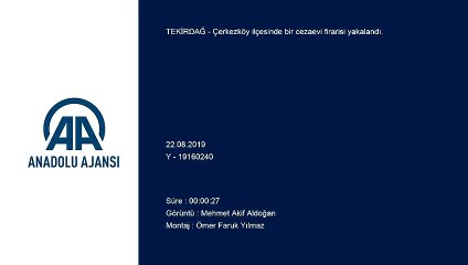 Cezaevi firarisi yakalandı - TEKİRDAĞ