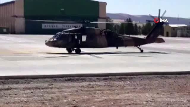 Kayalıklardan düşen çoban askeri helikopterle kurtarıldı