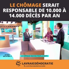 Le chômage tue 10 000 à 14 000 personnes en France