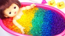 Learn Colors Orbeez Baby Doll Bath Time Playing for kids