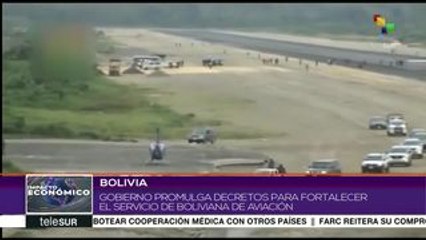 Bolivia: pdte. Evo promulga decretos para fortalecer servicio de BoA