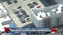 Sheriff's deputy shot in shoulder and wounded at Lancaster station; shooter at large