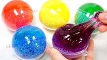 DIY How To Make Colors Foam Clay Slime Ball and Learn Colors Baby Doll Bath Time