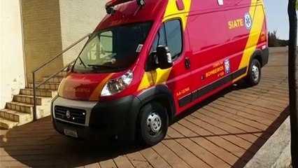 Vítima de acidente na Rua Europa é levado para a UPA Tancredo Neves