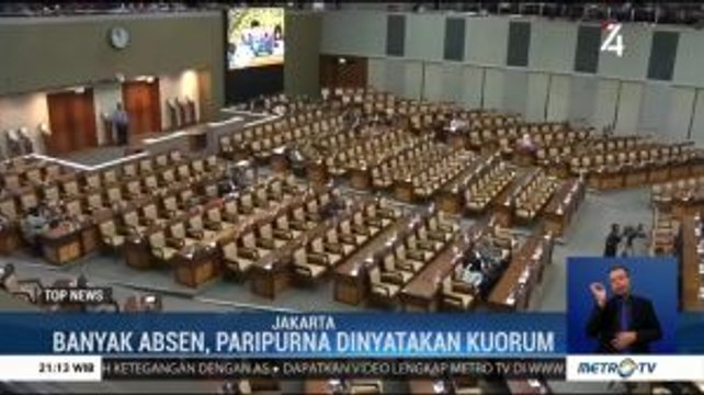 Rapat Paripurna DPR RI Sepi