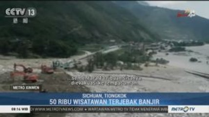 50 Ribu Wisatawan Terjebak Banjir di Tiongkok