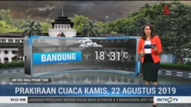 Prakiraan Cuaca Kamis 22 Agustus 2019