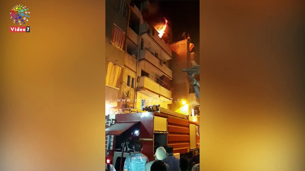 حريق شقة بحى المنتزة فى الإسكندرية..والحماية المدنية تسيطر(فيديو)