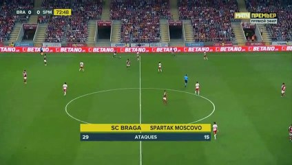 1-0 Ricardo Horta GOAL - Braga 1-0 Sporting Moscow - 22082019