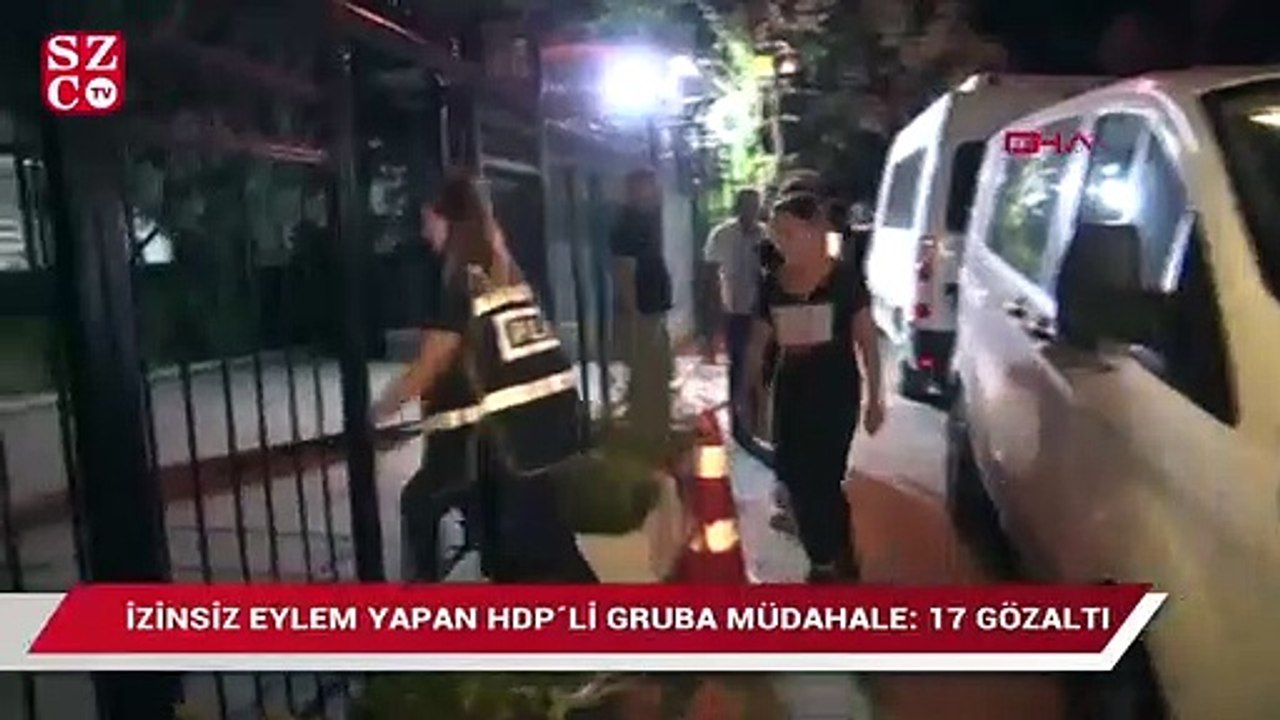 Ankara´da izinsiz eylem yapan HDP´li gruba müdahale