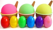 Colors Kinetic Sand Ice Cream Cup and Spoons surprise Toys Play Doh Colors Ice Cream Popsicles
