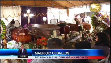 Velorio de los cinco fallecidos en el accidente en la vía Bucay - El Triunfo