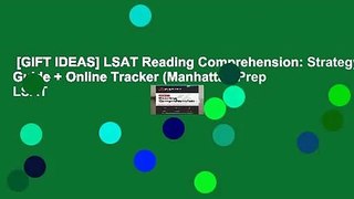 [GIFT IDEAS] LSAT Reading Comprehension: Strategy Guide + Online Tracker (Manhattan Prep LSAT