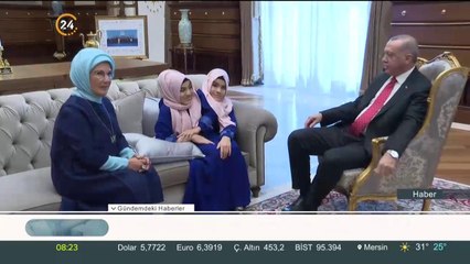 Erdoğan çifti Kahramanmaraşlı siyam ikizlerini kabul etti