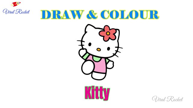 Cute Kitty Drawing for kids | How to Draw Kitty for children | Art Breeze # 25 | Learn Drawing and Colouring for kids