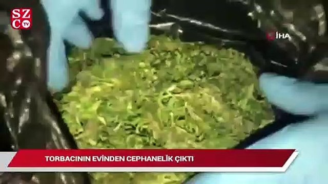 Torbacının evinden cephanelik çıktı