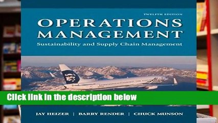 [READ] Operations Management: Sustainability and Supply Chain Management