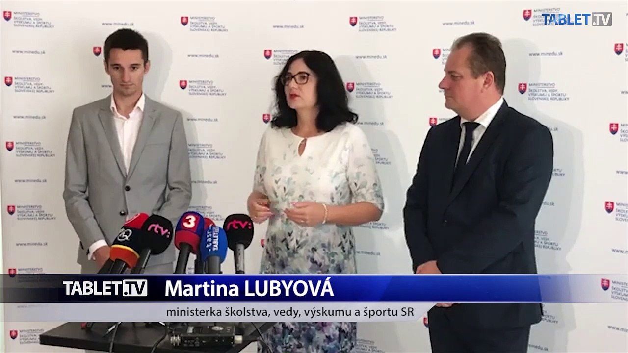ZÁZNAM: Brífing ministerky školstva, vedy, výskumu a športu SR Martiny Lubyovej