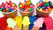 Learn Colors Bubble Gum Pretend Ice Cream Cup Surprise Toys Marvel Hello Kitty Sponge Bob