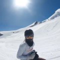 Girl Snowboarding on Rail Trips and Falls