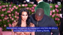 Kim Kardashian comparte primera foto con sus 4 hijos