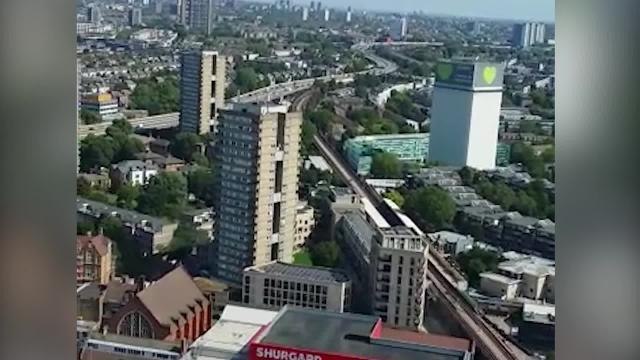 20190823 SWNS Residents feared another Grenfell disaster when a fire broke out in a tower block just yards from the remains of the building where 72 people lost their lives