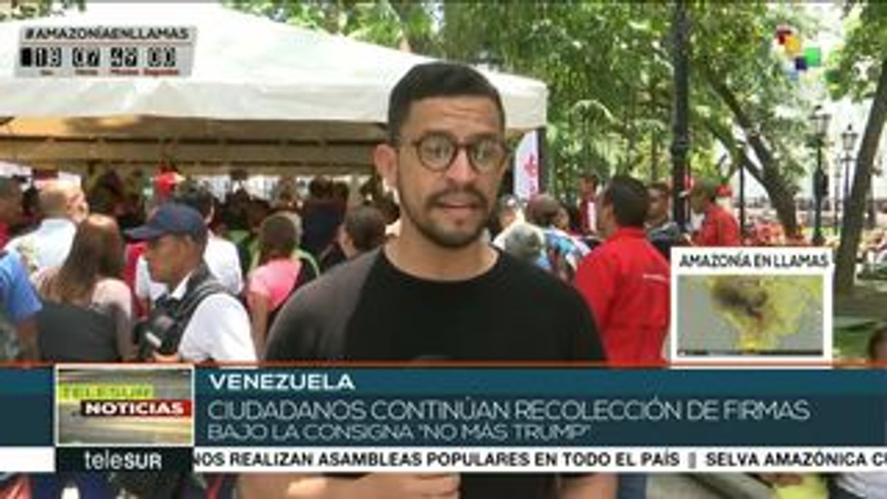 Venezuela: continúa recolección de firmas contra sanciones de EE.UU.