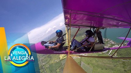 ¡Los Destrampados se fueron a pilotear un avión ultraligero! | Venga La Alegría