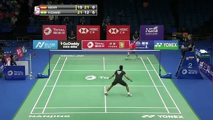 Kidambi the great bs Abian badminton single best relly ever