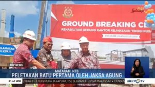 Peletakan Batu Pertama Kejari Mataram dan Kejati NTB oleh Jaksa Agung
