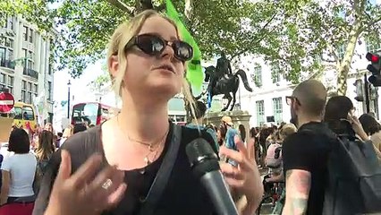 "Bolsonaro tiene que irse", gritan cientos de manifiestantes por la Amazonía en Londres