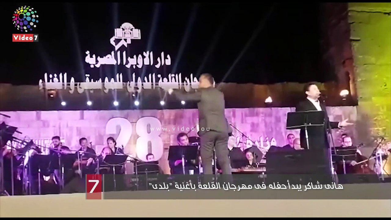 هانى شاكر يبدأ حفله فى مهرجان القلعة بأغنية "بلدى" (فيديو)