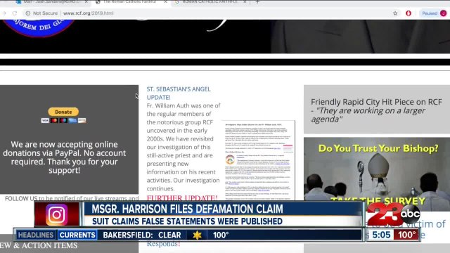 Msgr. Harrison files lawsuit against Roman Catholic Faithful