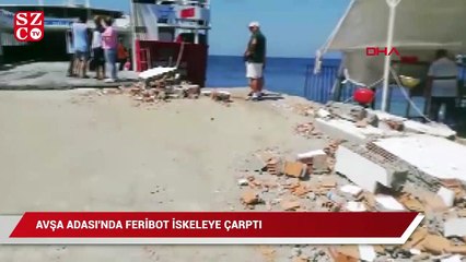 Avşa Adası'nda feribot iskeleye çarptı