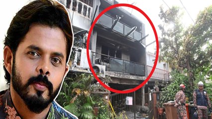 தீப்பிடித்து எரிந்த வீடு..! மனைவி, குழந்தைகளுடன் சிக்கிய ஸ்ரீசாந்த் - வீடியோ