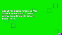 About For Books  Cracking Med School Admissions: Trusted Advice from Students Who've Been There