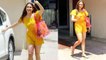 Sara Ali Khan stuns in yellow jumpsuit outside Gym in Mumbai; Check out | FilmiBeat