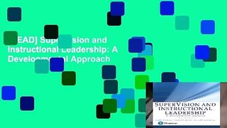 [READ] SuperVision and Instructional Leadership: A Developmental Approach