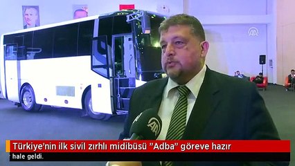 Türkiye'nin ilk sivil zırhlı midibüsü "Adba" göreve hazır
