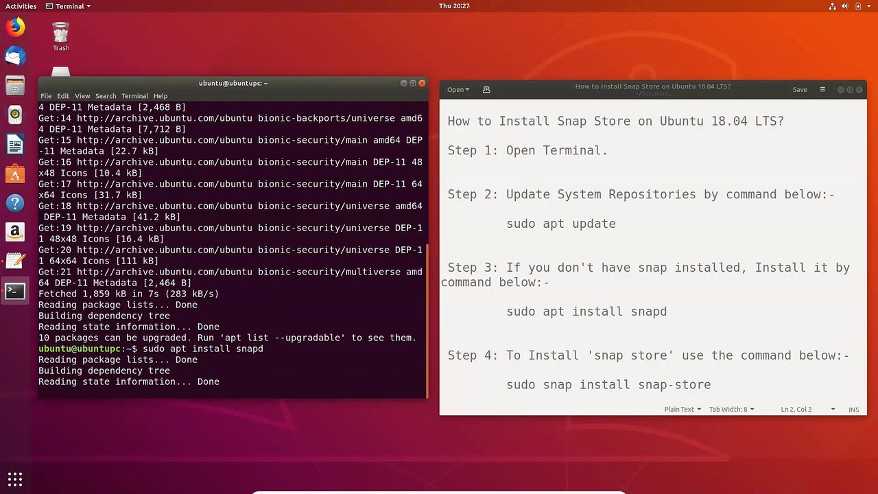 How to Install Snap Store on Ubuntu 18.04 LTS?