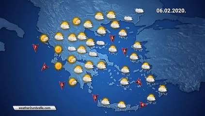 Η πρόβλεψη του καιρού για την Πέμπτη 06-02-2020
