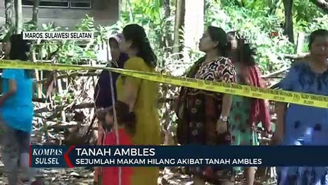 11 makam hilang akibat tanah ambles
