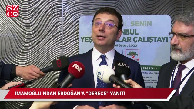 İmamoğlu’ndan, Erdoğan’a ‘derece’ yanıtı